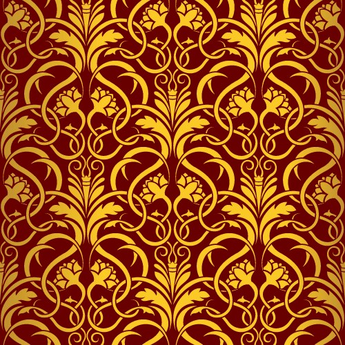 Red seamless wallpaper pattern Royalty Free Vector Image