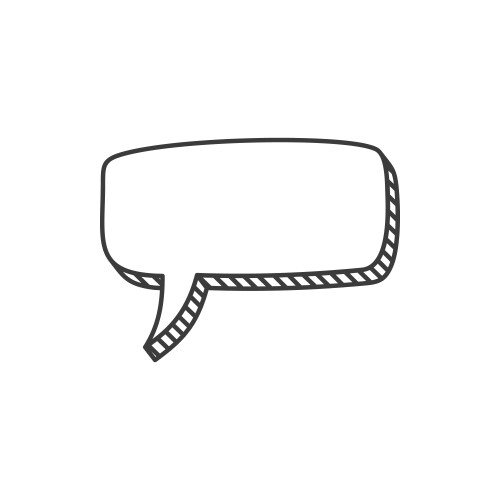 Abstract memo dialog message doodle speech bubble vector image