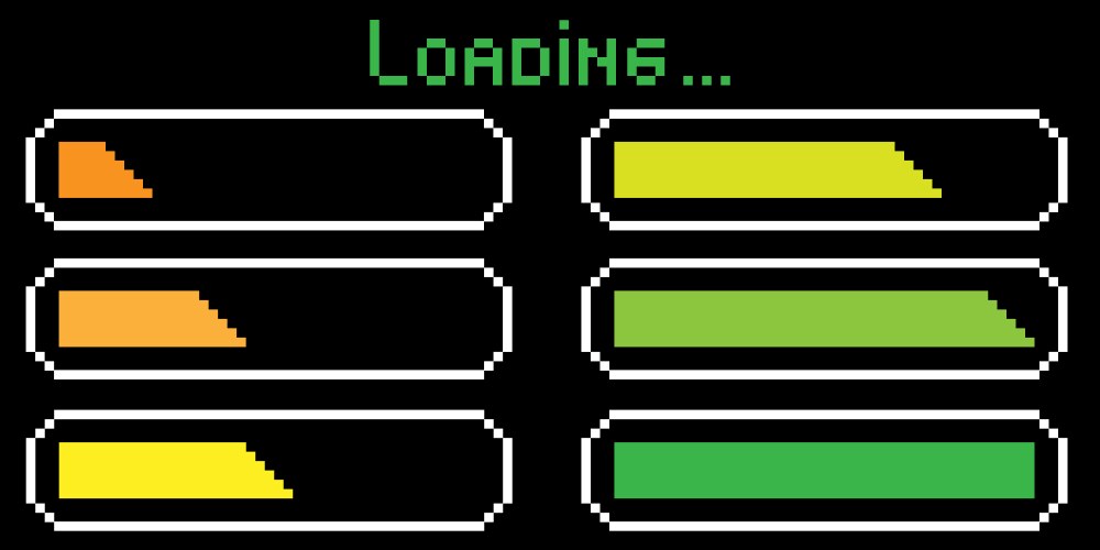 Set loading scale game element interface gui vector image