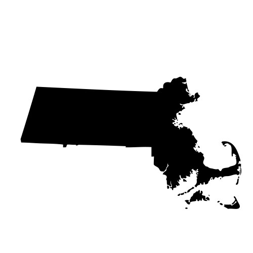 Massachusetts State Map Vector Image