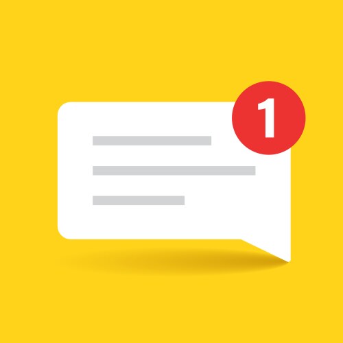 New message icon in flat style incoming inbox vector image