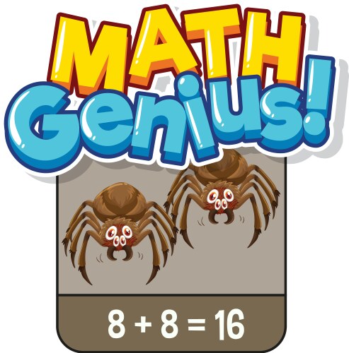 Math flashcard design for adding numbers vector image