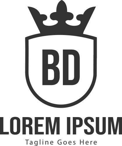 BD Letter Monogram Logo Vector Image