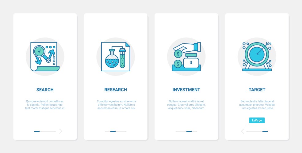 business startup analysis research development ux vector image