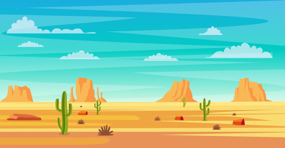 Desert Landscape Background Royalty Free Vector Image