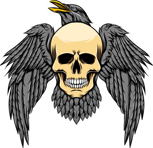 Eagle Holding Death Skull Vector Image