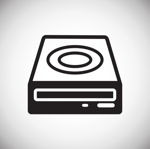 Data storage device icon on white background Vector Image
