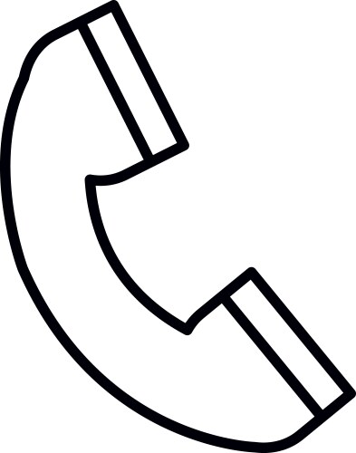 Desk phone icon silhouette style Royalty Free Vector Image