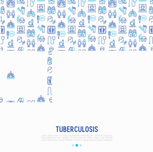 tuberculosis concept in circle vector image