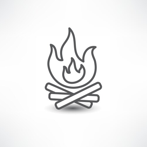 Rustic Campfire Vector Image