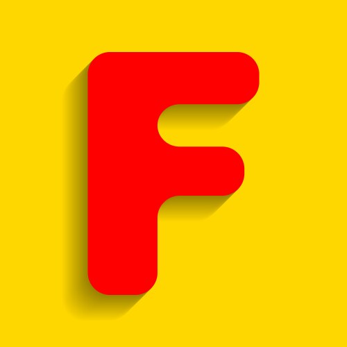 Letter f sign design template element – Royalty-Free Vector | VectorStock