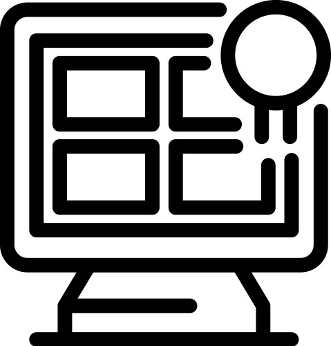 Computer program showing data analysis vector image