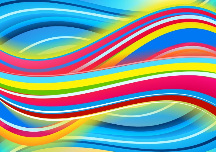 Dynamic Color Waves Background vector image