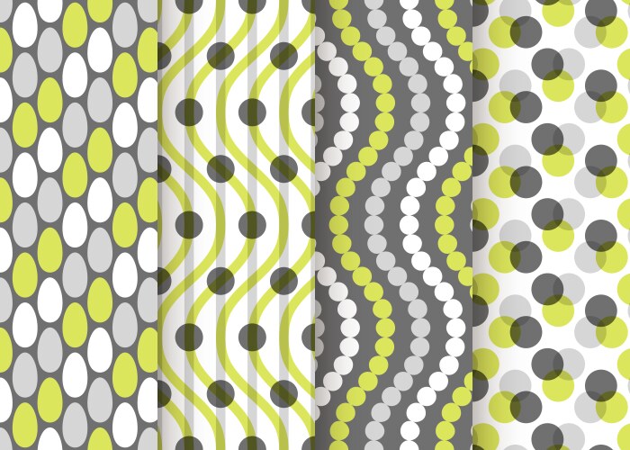 Geometric pattern set simple minimal olive vector image