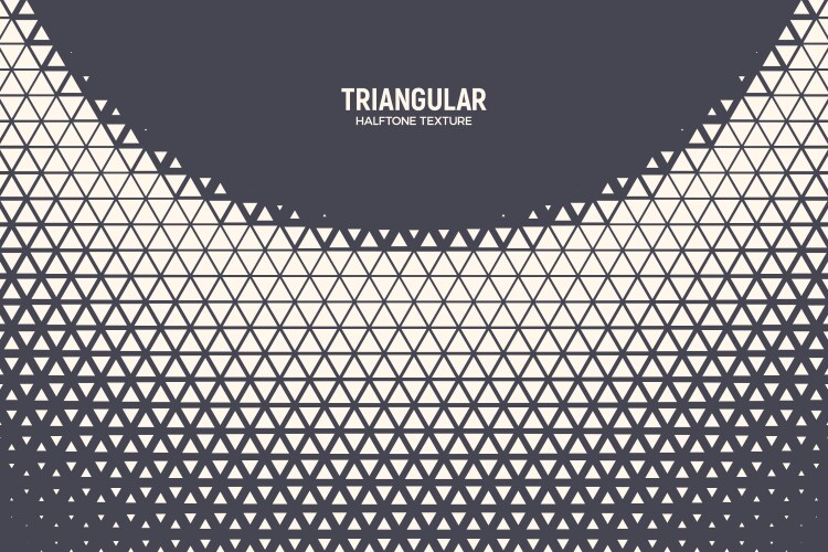 Triangular halftone pattern geometric technology vector image