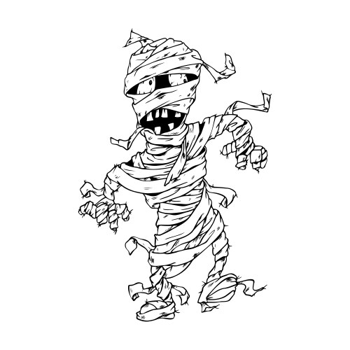 Cute Mummy Halloween Character Vector Image
