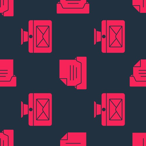 Set monitor and envelope drawer with document vector image