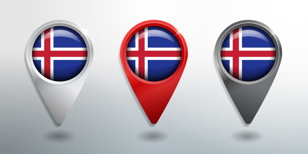 3d pointer tag and location marker with round vector image