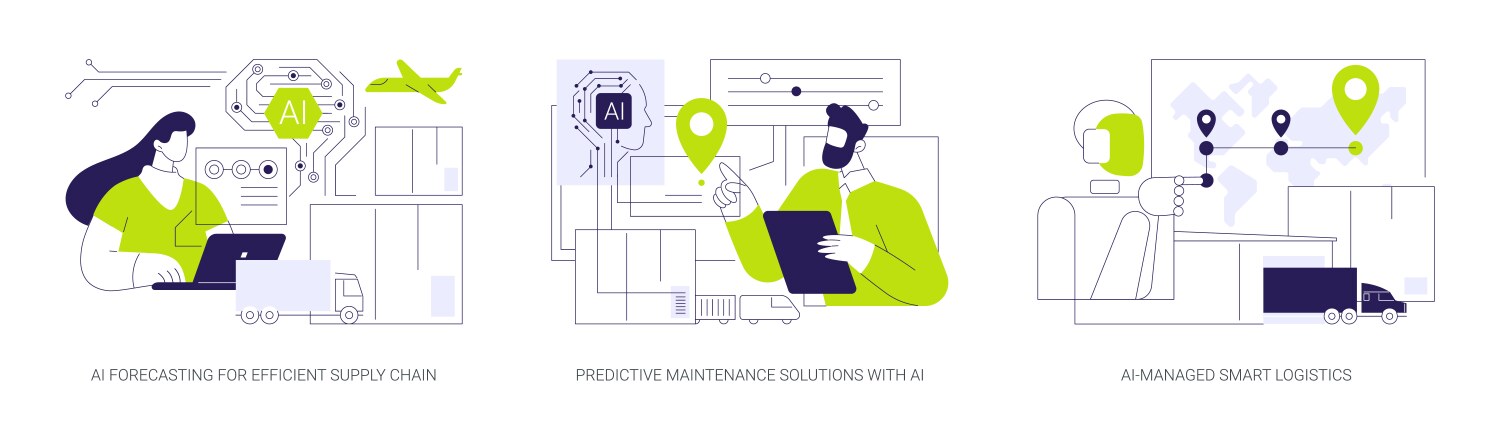 ai in supply chain management abstract concept vector image