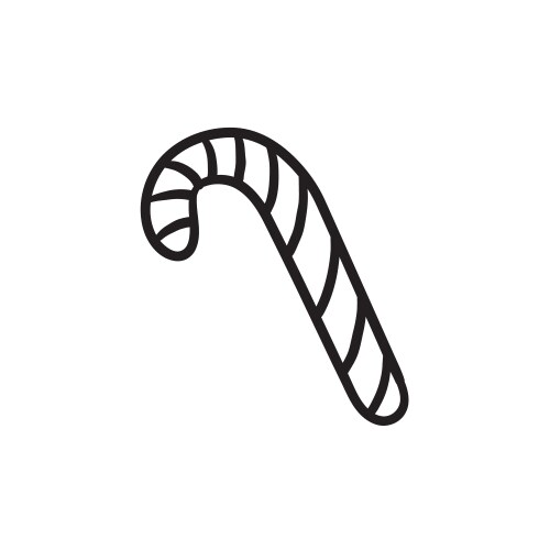 Candy cane sketch icon Vector Image