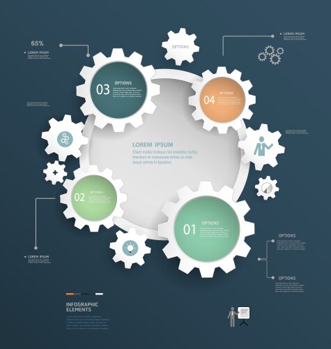 Business partnership infographics Royalty Free Vector Image