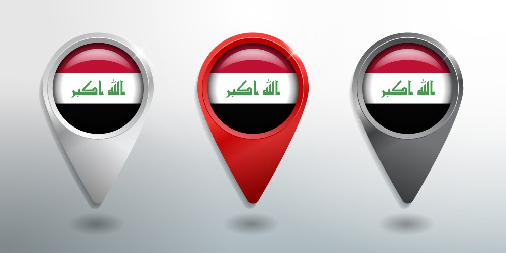 3d pointer tag and location marker with round vector image