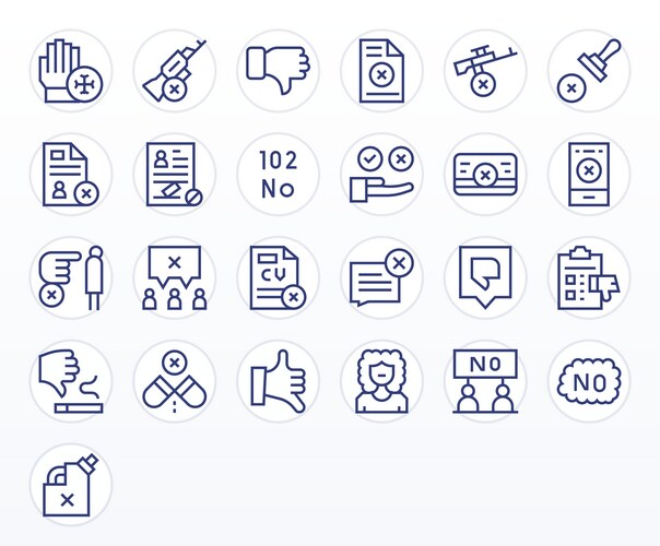 Reject Icon - Stop Symbol – Royalty-Free Vector | VectorStock