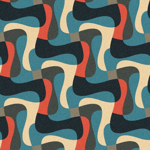 Angled wavy structure seamless pattern trend red Vector Image
