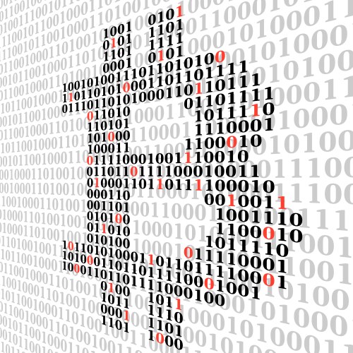 Abstract sign bitcoin binary code technology vector image