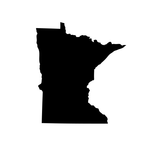 Minnesota State Map Vector Image