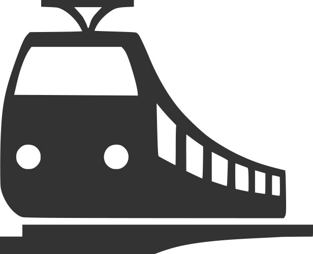 Icon train railway Royalty Free Vector Image - VectorStock