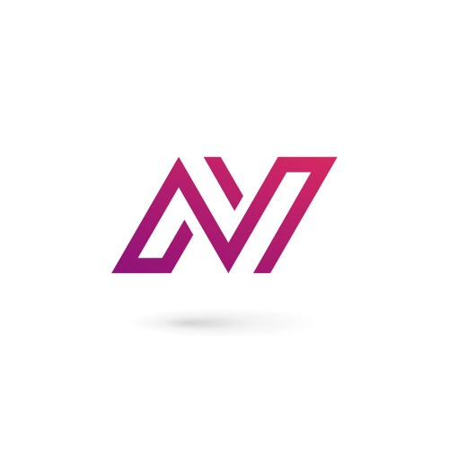 Letter n cube logo icon design template elements Vector Image