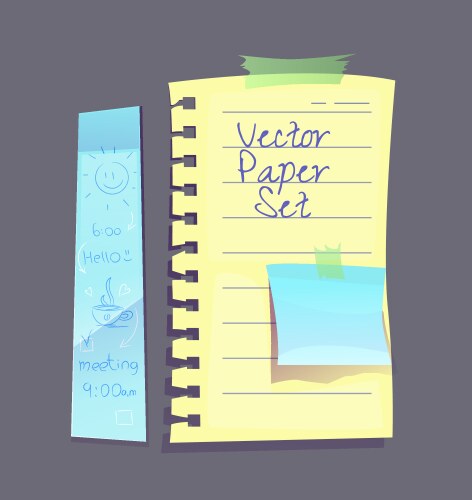 Note Paper Vector Image Notebook paper concept Royalty Free Vector Image
