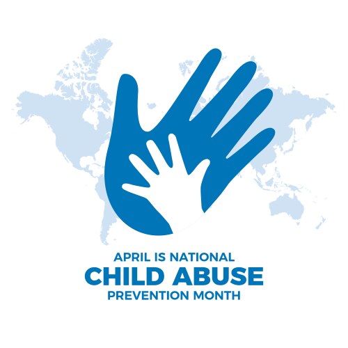 National child abuse prevention month poster vector image