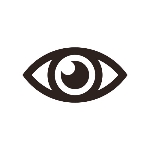 Eye icon on white background Royalty Free Vector Image