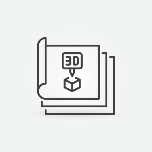 Printer repair concept icon in outline Royalty Free Vector