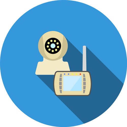 baby monitor icon vector image