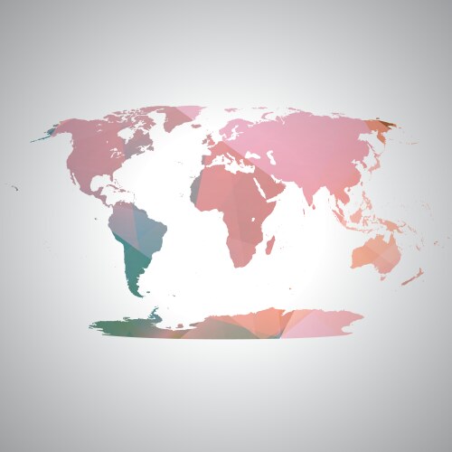 World Map with Shadow Royalty Free Vector Image