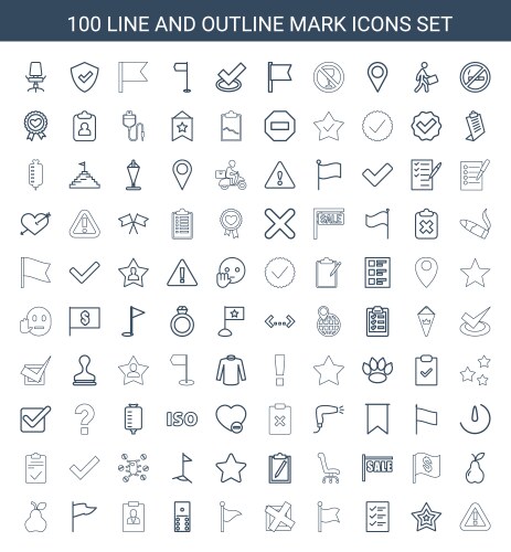Mark icons Royalty Free Vector Image - VectorStock