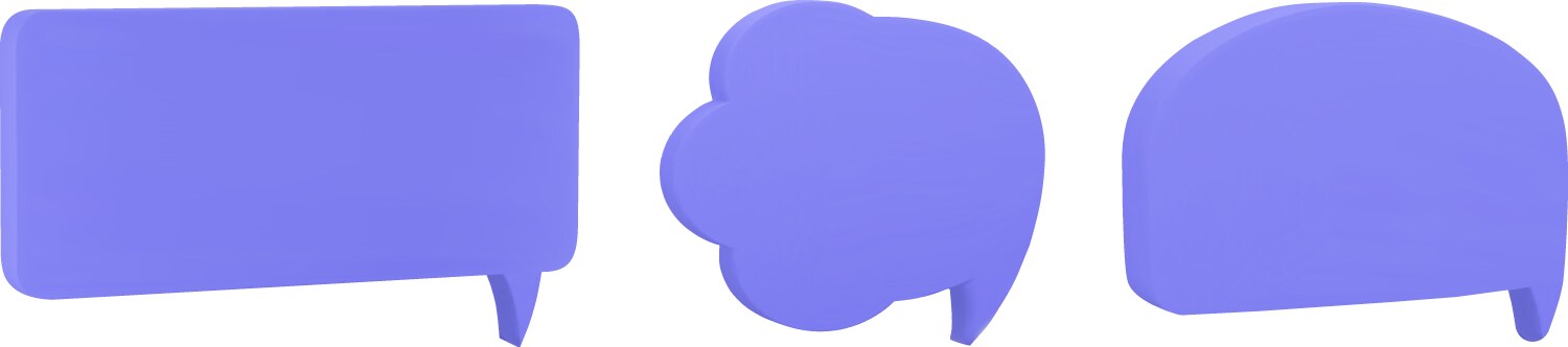 Set of empty colored text bubbles in various vector image