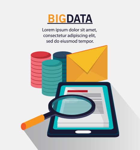 Big data center base and web hosting icon set vector image