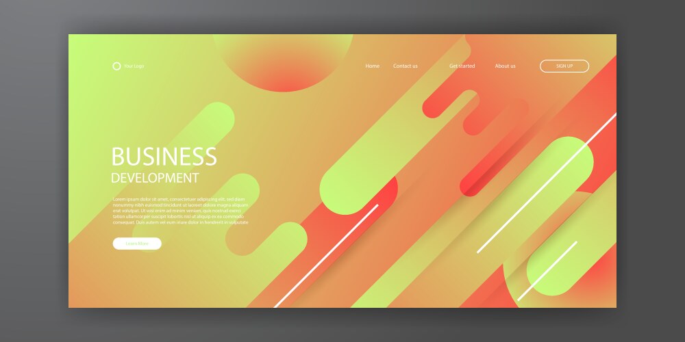 Website landing page background modern abstract vector image