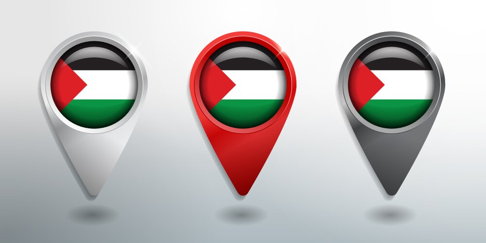 3d pointer tag and location marker with round vector image