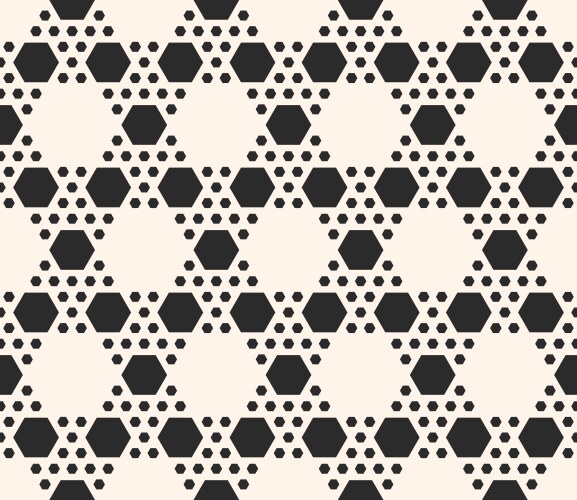 Geometric seamless pattern with hexagonal grid vector image