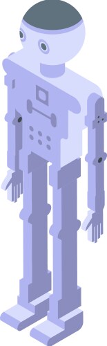 Bot robot icon isometric style vector image