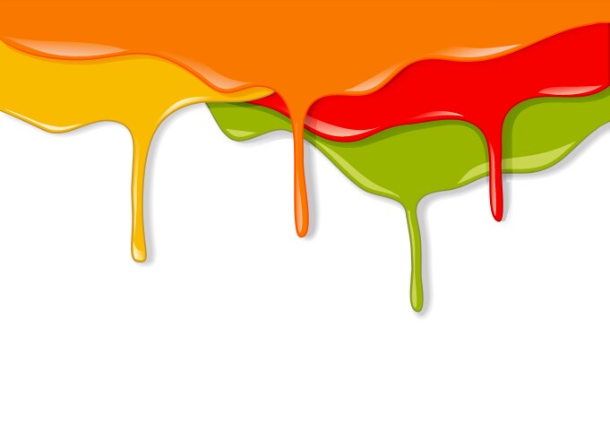Colorful paint drip Royalty Free Vector Image - VectorStock