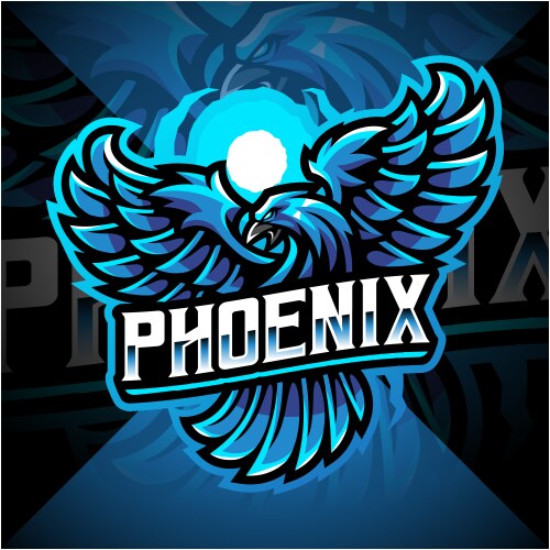 phoenix esport mascot logo design vector image