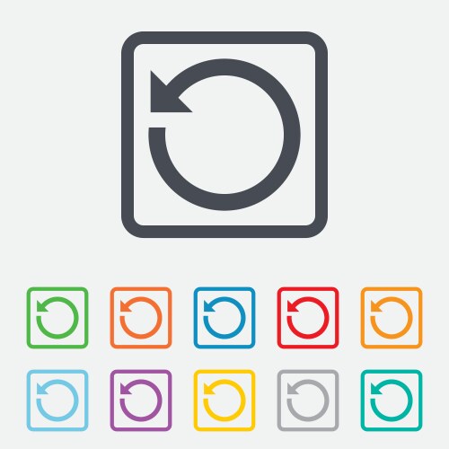 Repeat icon refresh symbol loop sign vector image