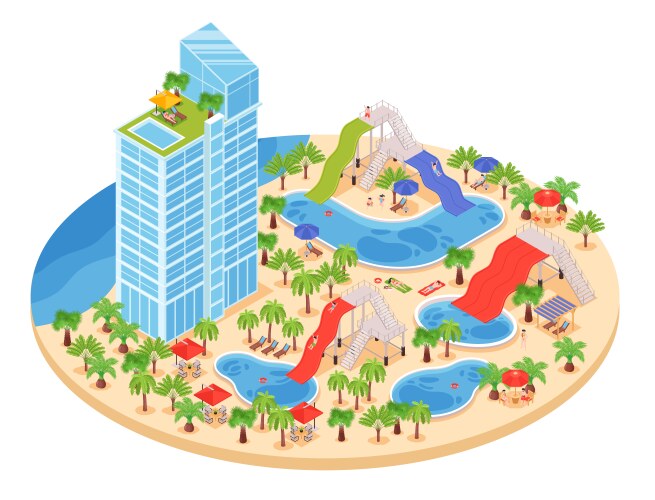 Aqua park Royalty Free Vector Image - VectorStock