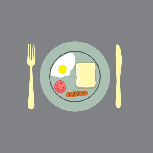 Breakfast background vector image